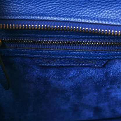 Celine Drummed Calfskin Micro Luggage Indigo 6 of 8