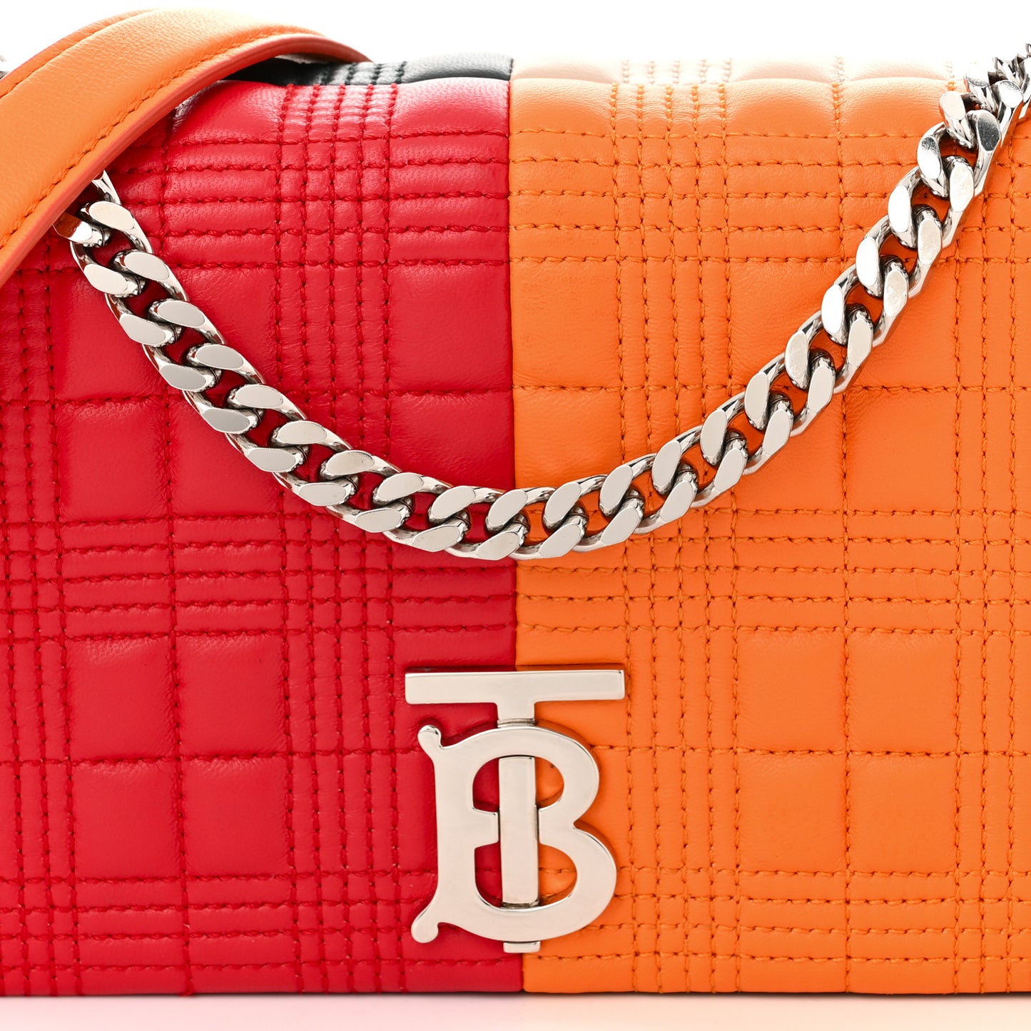 Lambskin Quilted Small Lola Bag Bright Red Orange