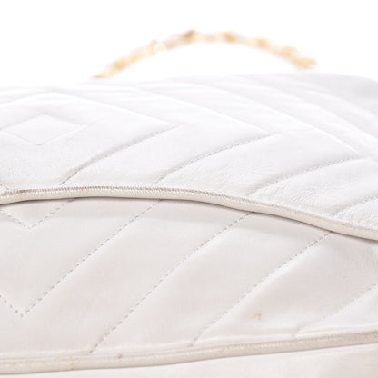 Chanel Lambskin Chevron Tassel Camera Case White 14 of 21