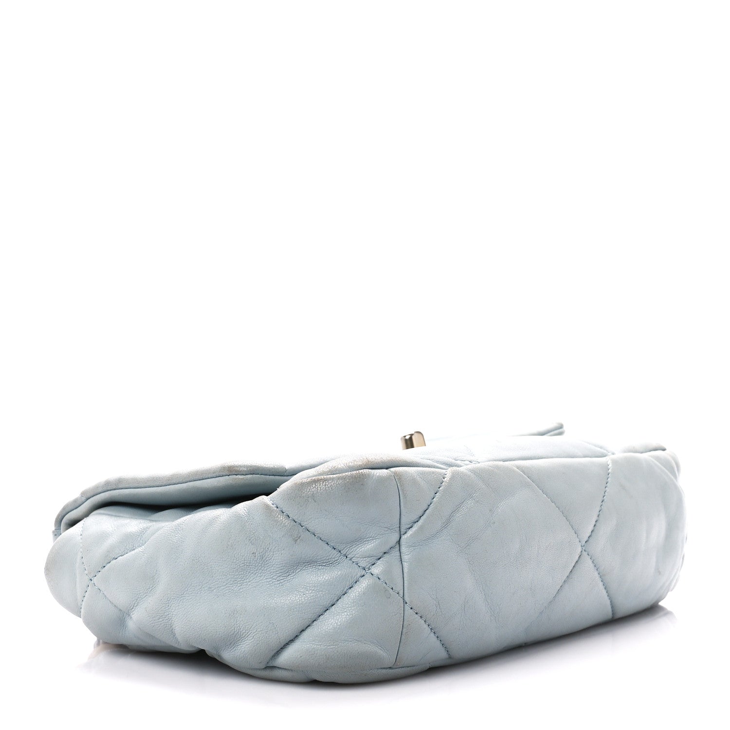 Chanel Lambskin Quilted Medium Chanel 19 Flap Light Blue 4 of 12