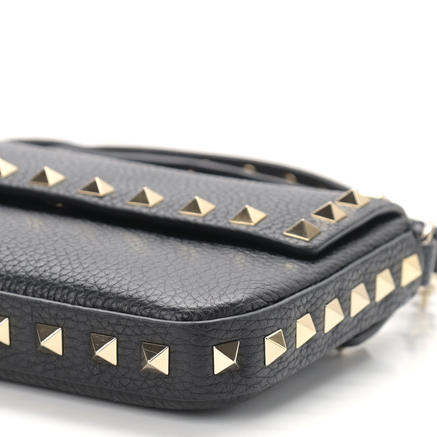 Valentino Garavani Grainy Calfskin Rockstud Crossbody Pouch Black 6 of 10