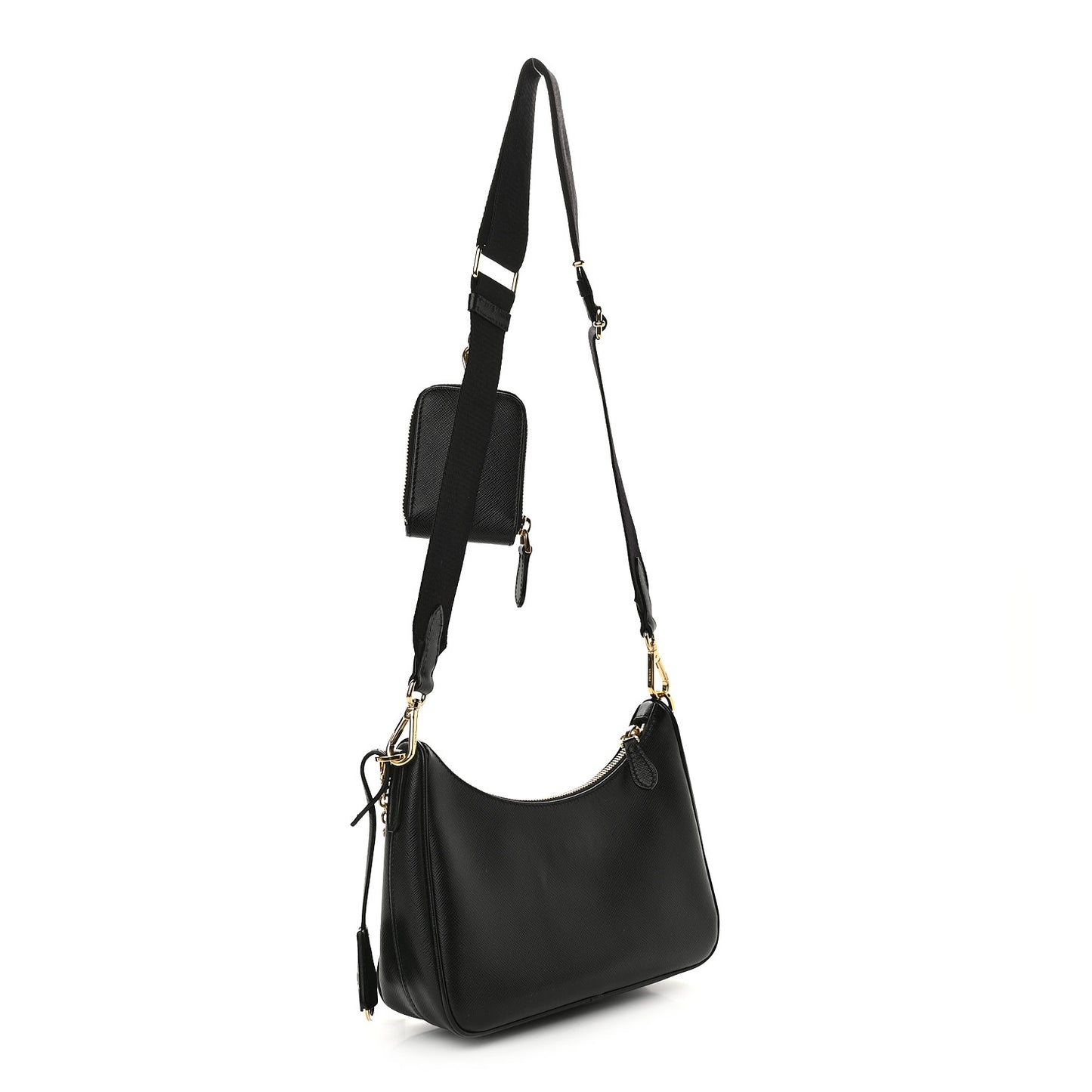 Saffiano Lux Re-Edition 2005 Shoulder Bag Black