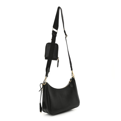 Prada Saffiano Lux Re-Edition 2005 Shoulder Bag Black 3 of 11