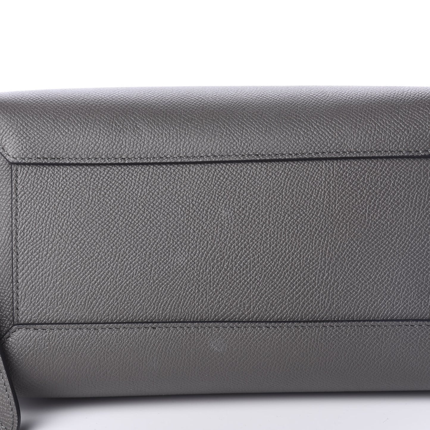 Grained Calfskin Nano Belt Bag Grey