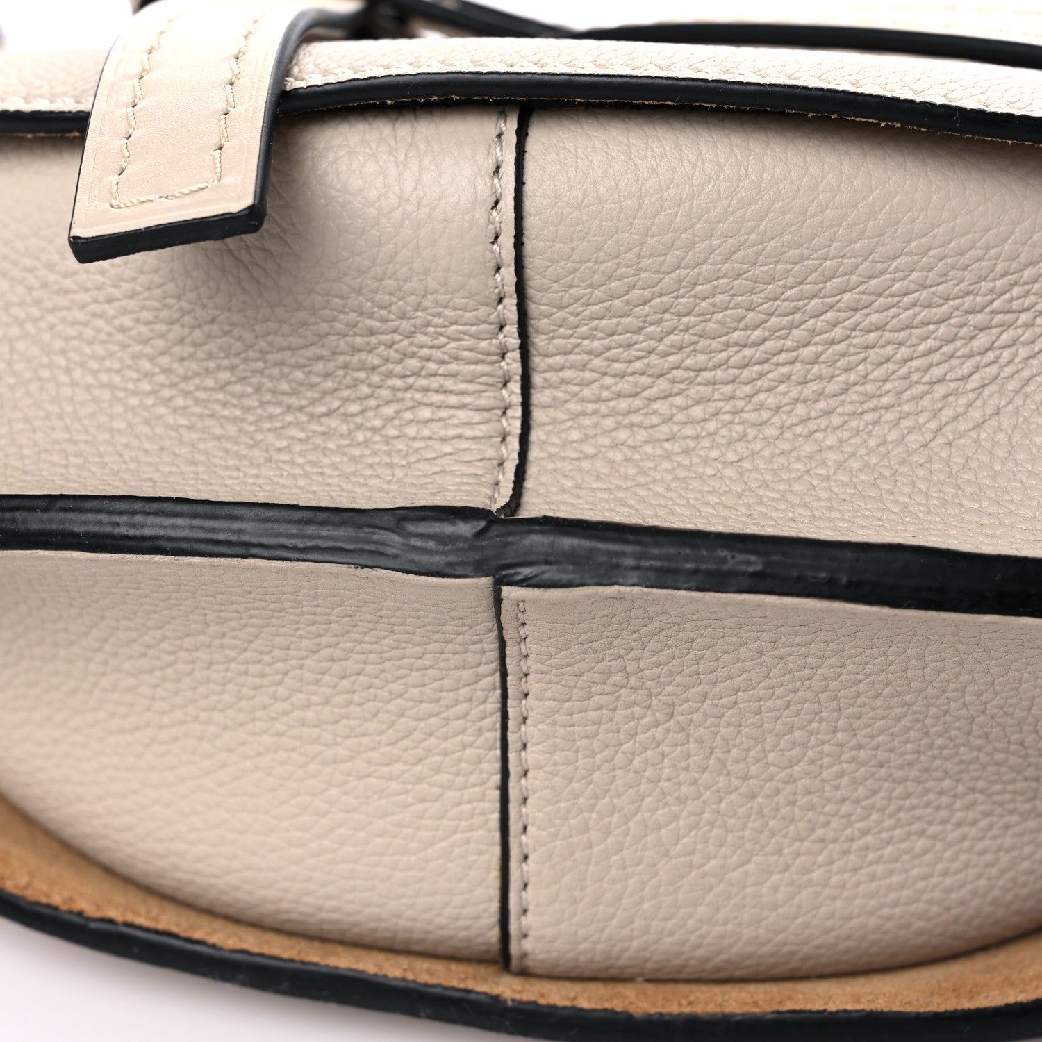 Loewe Grained Calfskin Small Gate Crossbody Bag Light Oat 8 of 9