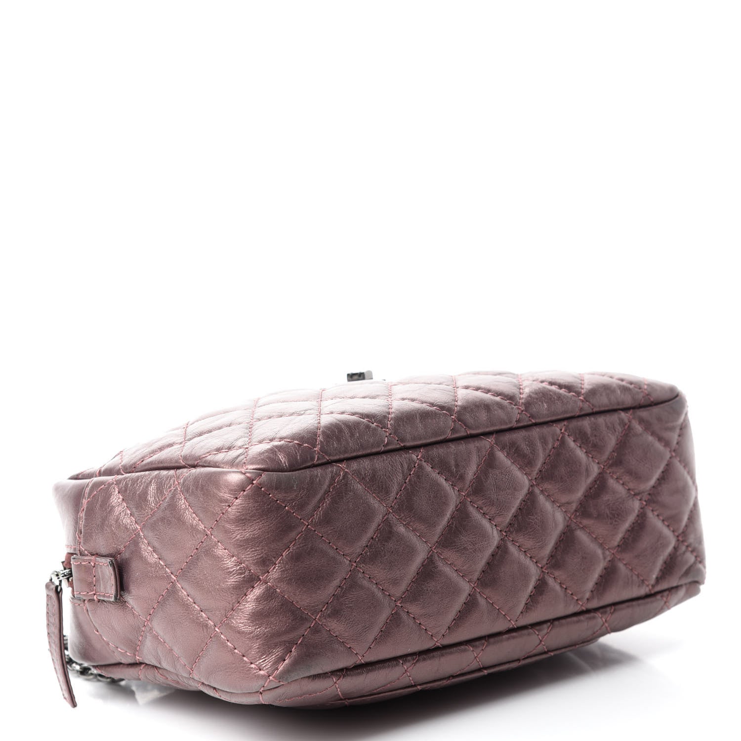 Chanel Metallic Aged Calfskin Quilted Medium Reissue Camera Case Pink 4 of 10