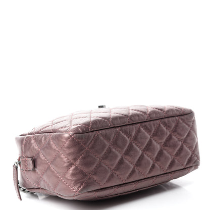 Chanel Metallic Aged Calfskin Quilted Medium Reissue Camera Case Pink 4 of 10