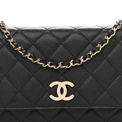 Chanel Caviar Quilted Wallet On Chain WOC Black 8 of 11