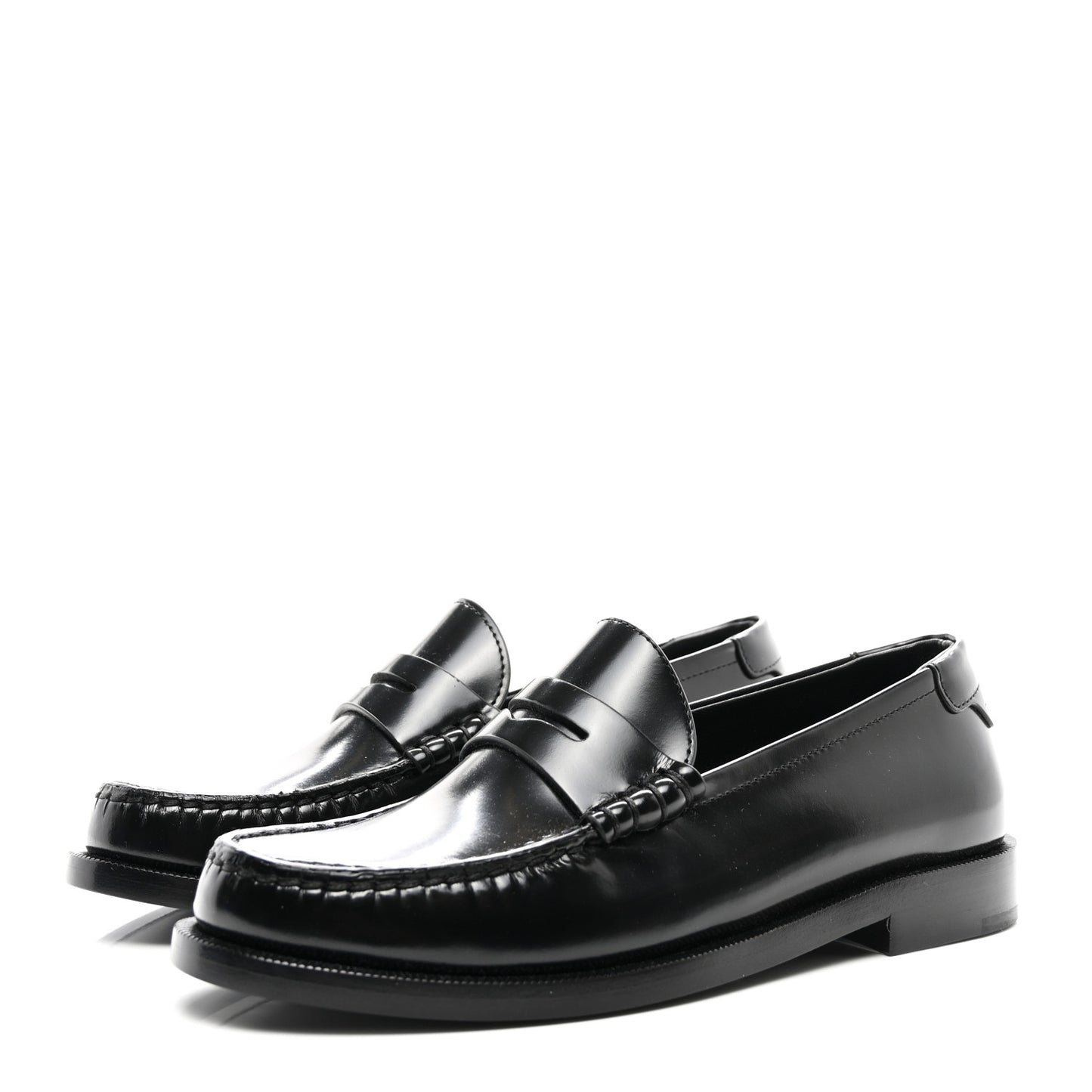 Calfskin Penny Loafers 35 Black