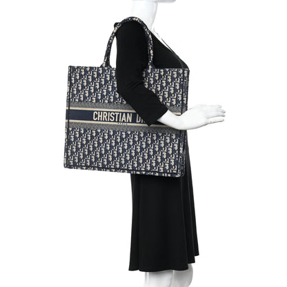 Christian Dior Oblique Large Book Tote Blue Multicolor 2 of 9