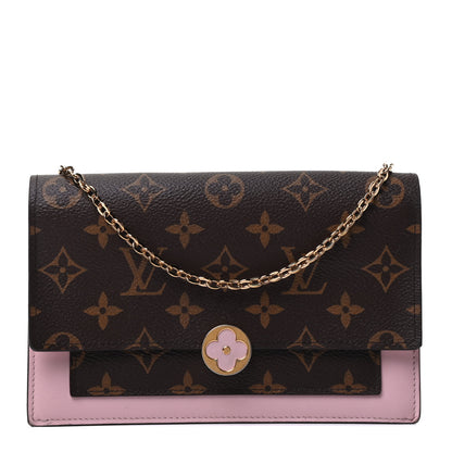 Louis Vuitton Monogram Flore Chain Wallet Rose Ballerine 1 of 4