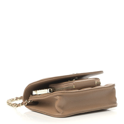 Chanel Caviar Quilted Business Affinity Clutch With Chain Flap Dark Beige 4 of 12