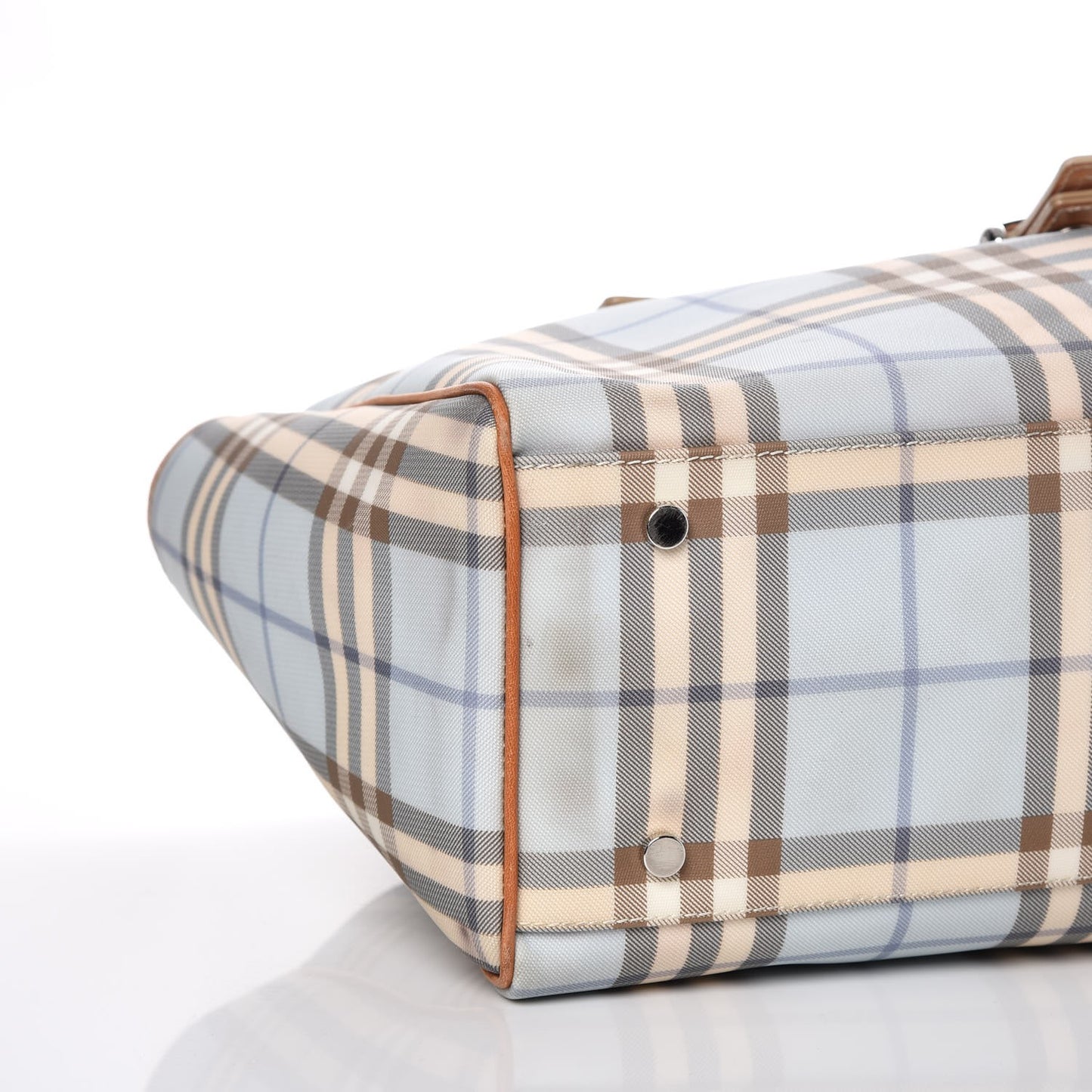 House Check Diaper Bag Blue