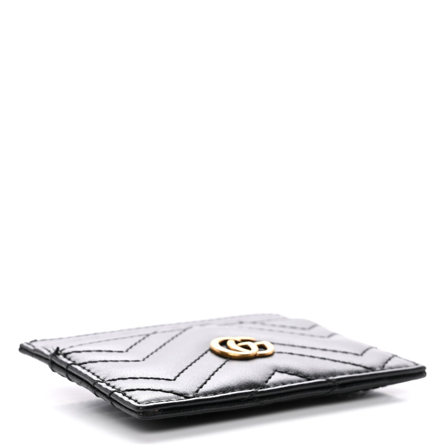 Gucci Calfskin Matelasse GG Marmont Card Holder Black 4 of 7