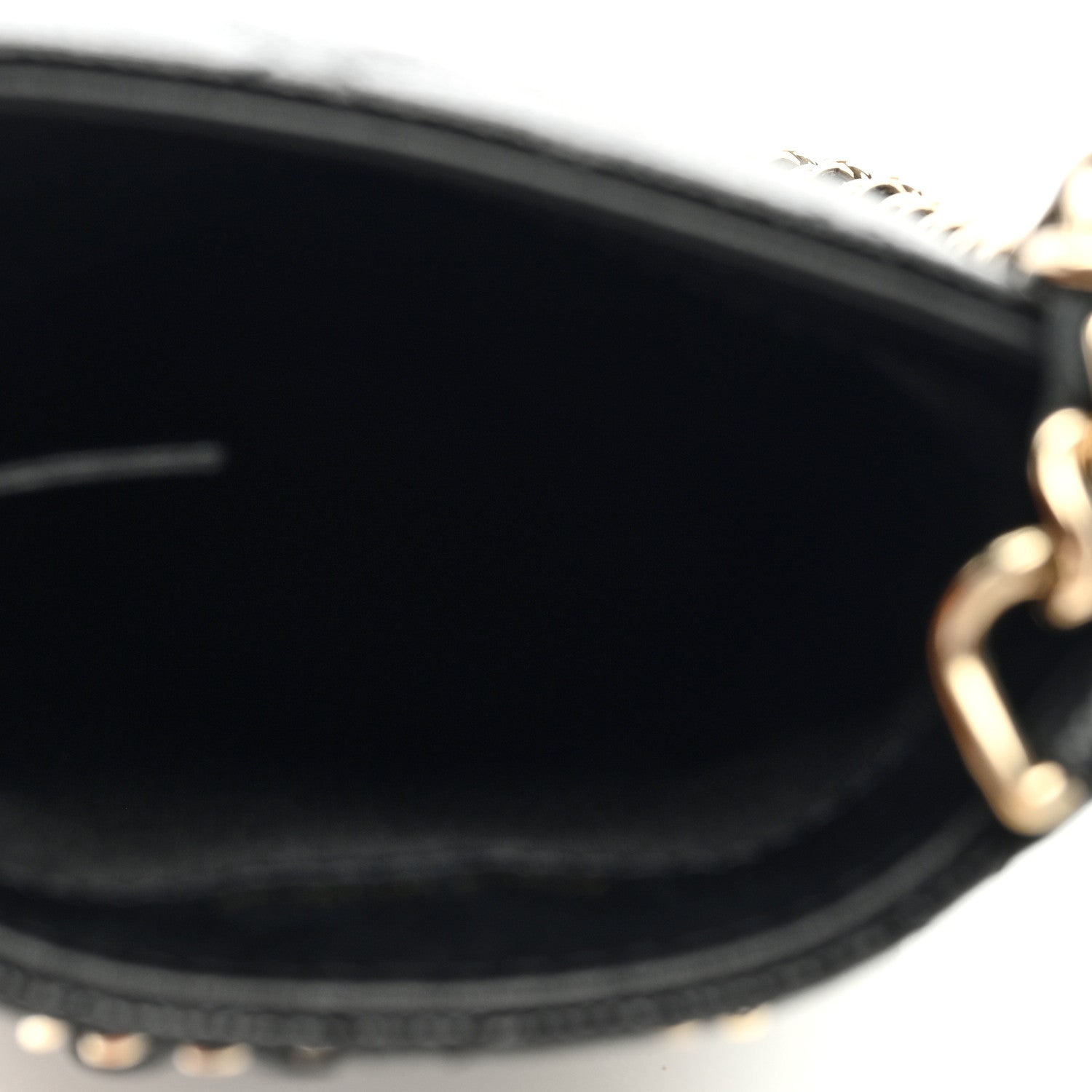 Chanel Caviar Quilted French New Wave Phone Holder With Chain Black 5 of 9
