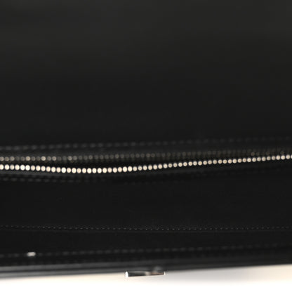 Gucci Senna Calfskin Lines Petite GG Top Handle Shoulder Bag Black Mystic White 5 of 10