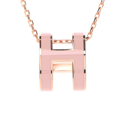 Hermes Lacquered Rose Gold Pop H Pendant Necklace Rose Dragee 3 of 5