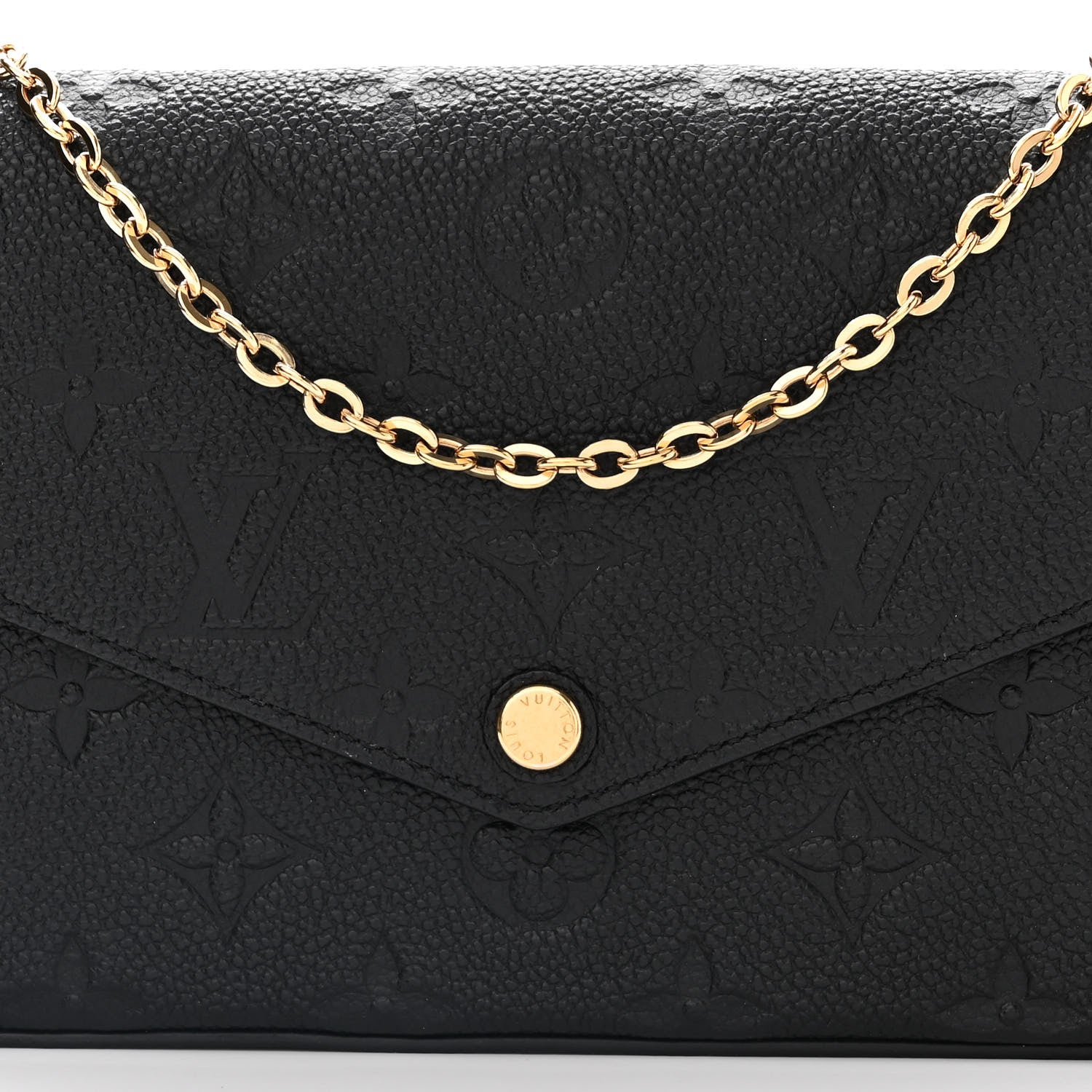 Louis Vuitton Empreinte Pochette Felicie Chain Wallet Black 8 of 10