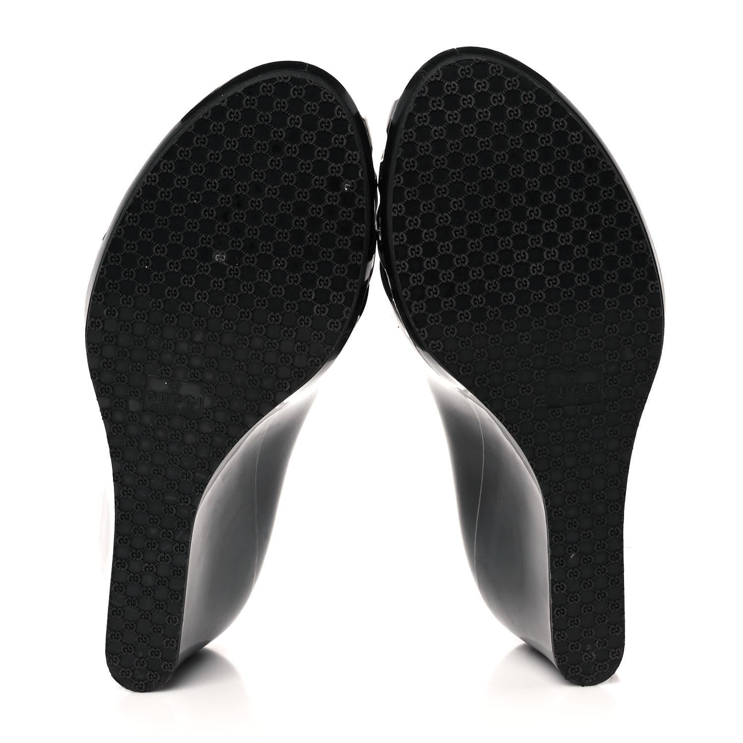 Gucci Rubber Jelly Marola Wedges 39 Black 5 of 7