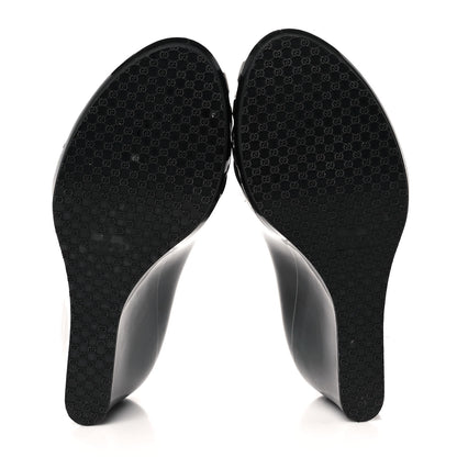 Gucci Rubber Jelly Marola Wedges 39 Black 5 of 7