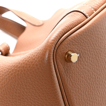 Hermes Taurillon Clemence Picotin Lock 18 PM Gold 11 of 13