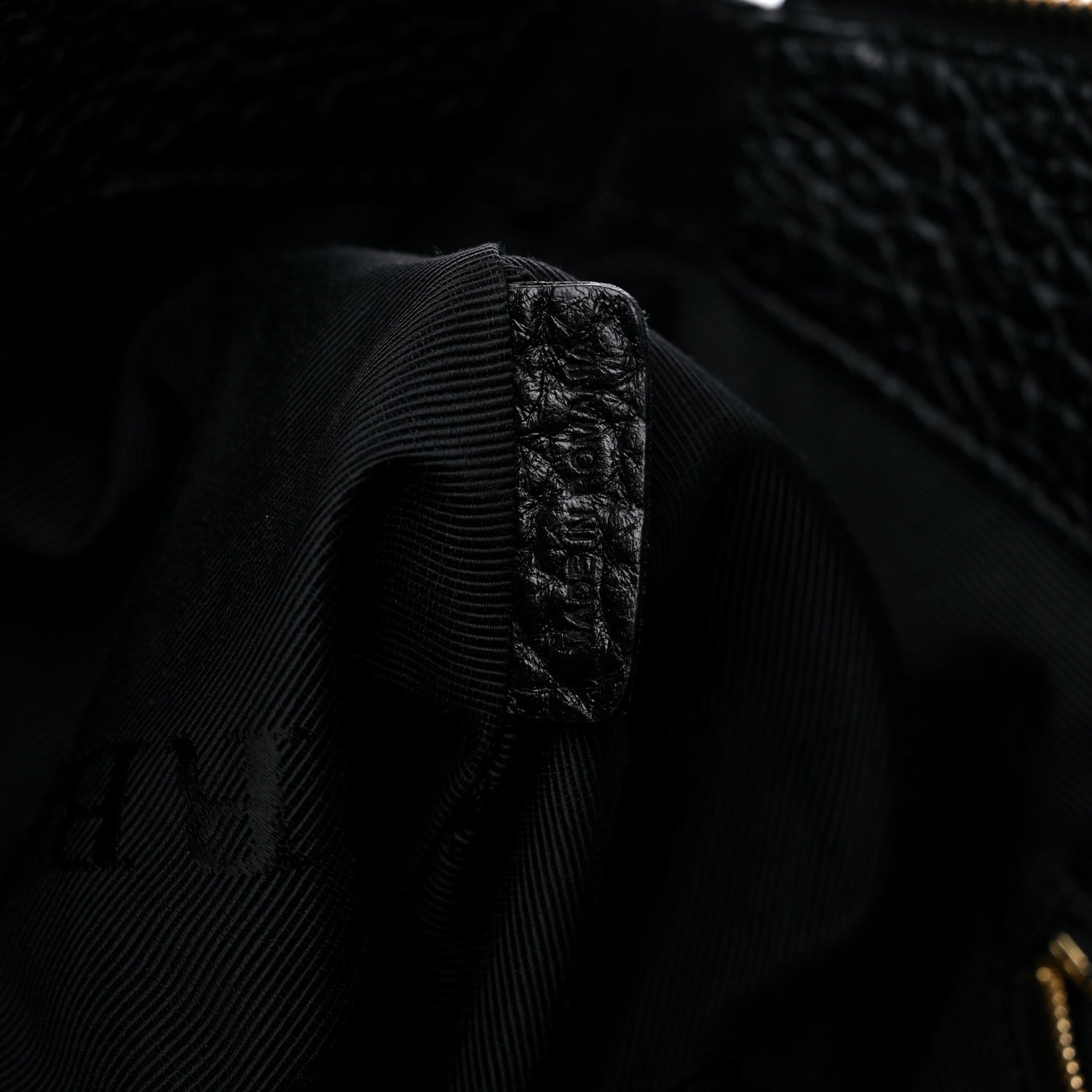 Burberry Heritage Grain Check Embossed Medium Dewsbury Tote Black 8 of 19
