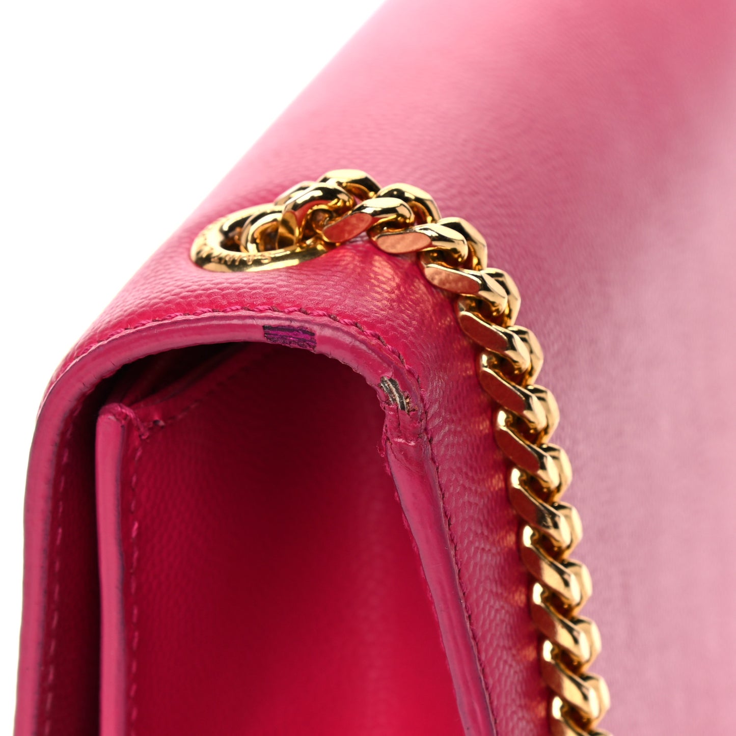Grain De Poudre Medium Monogram Kate Satchel Lipstick Fuchsia
