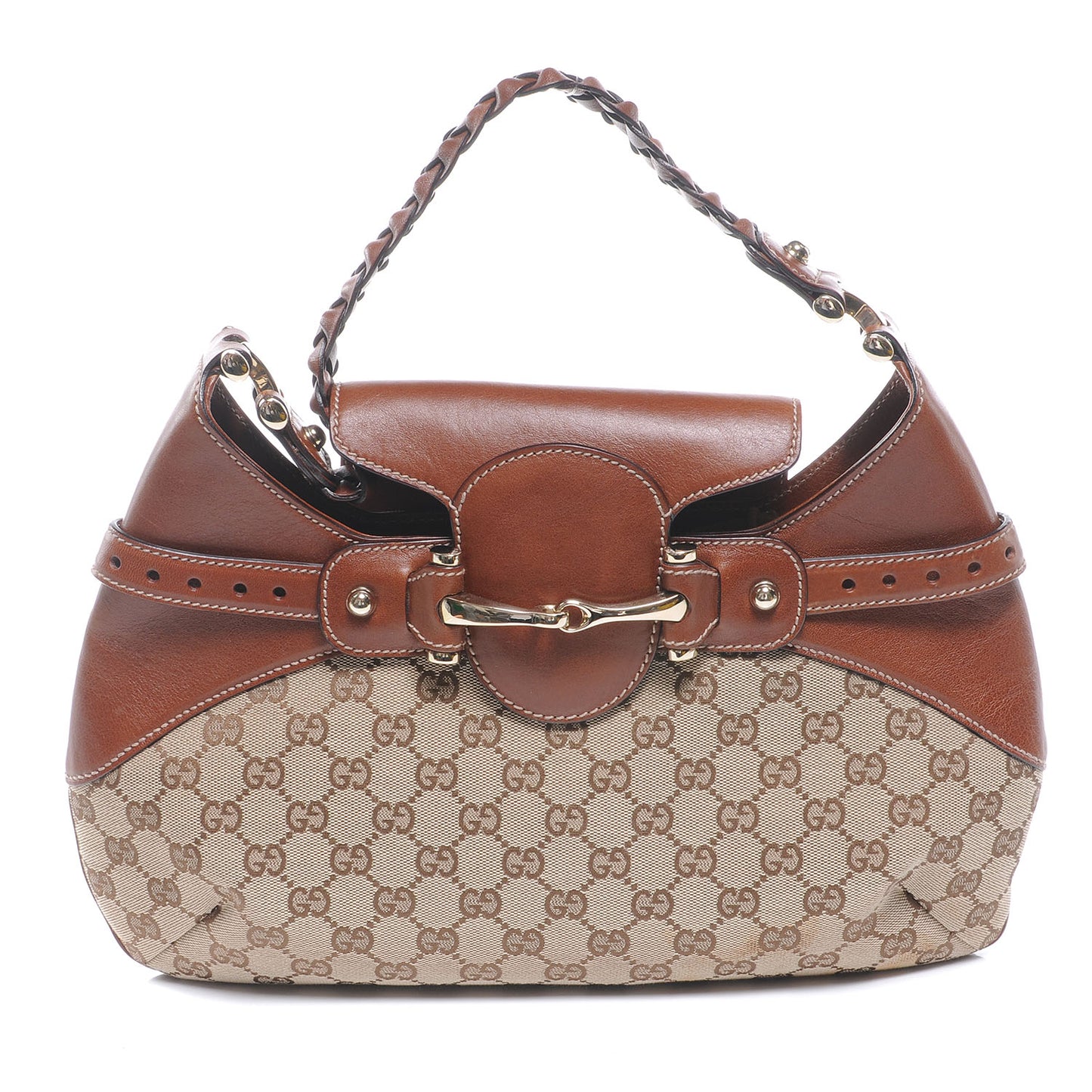 Monogram Medium Horsebit Hobo Brown