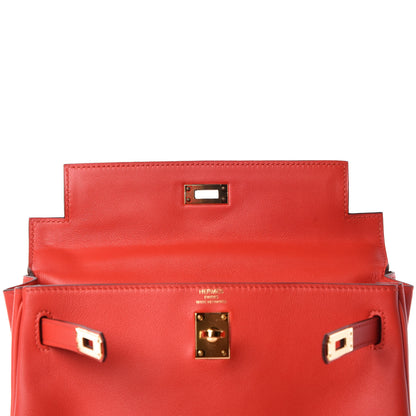 Hermes Swift Kelly Retourne 25 Rouge Tomate 16 of 36