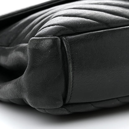 Saint Laurent Sheepskin Matelasse Chevron Monogram Medium College Bag Black 9 of 13