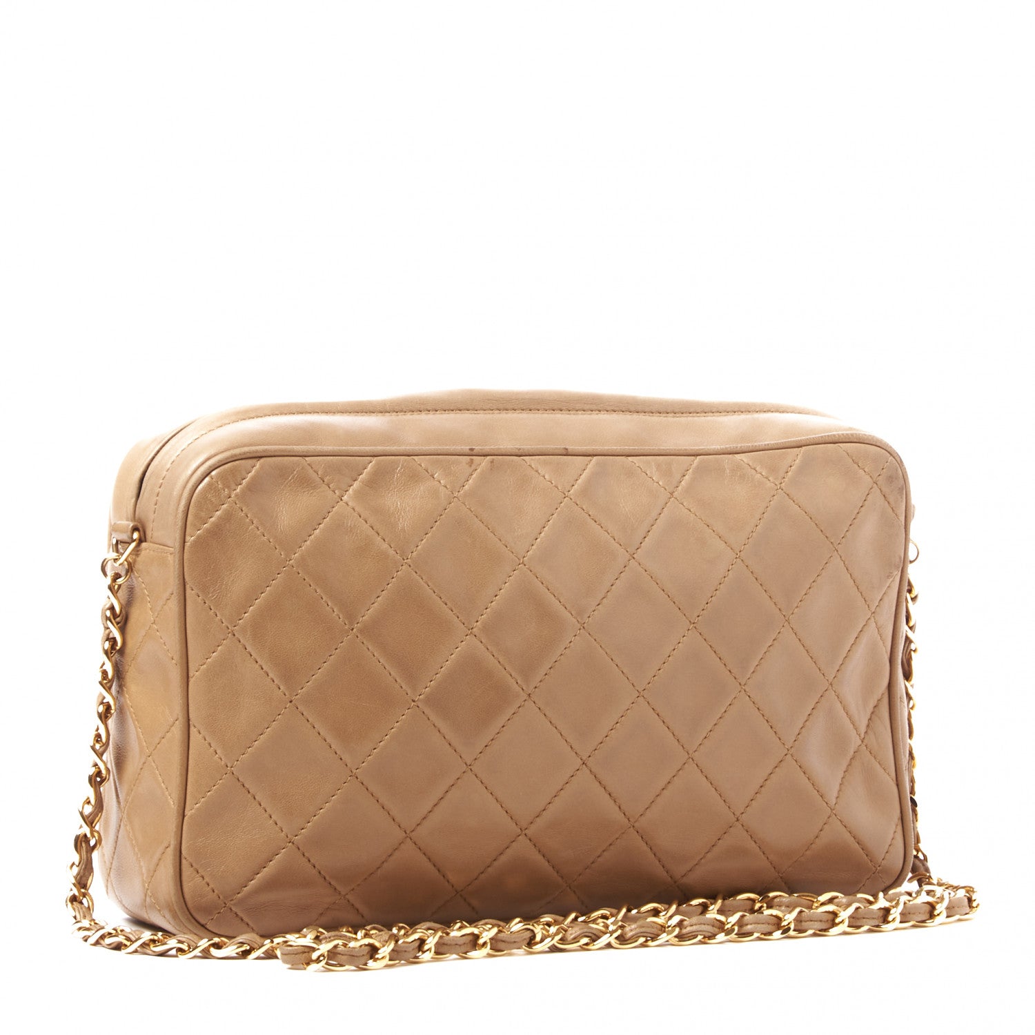 Chanel Lambskin Quilted Tassel Camera Case Beige 2 of 9