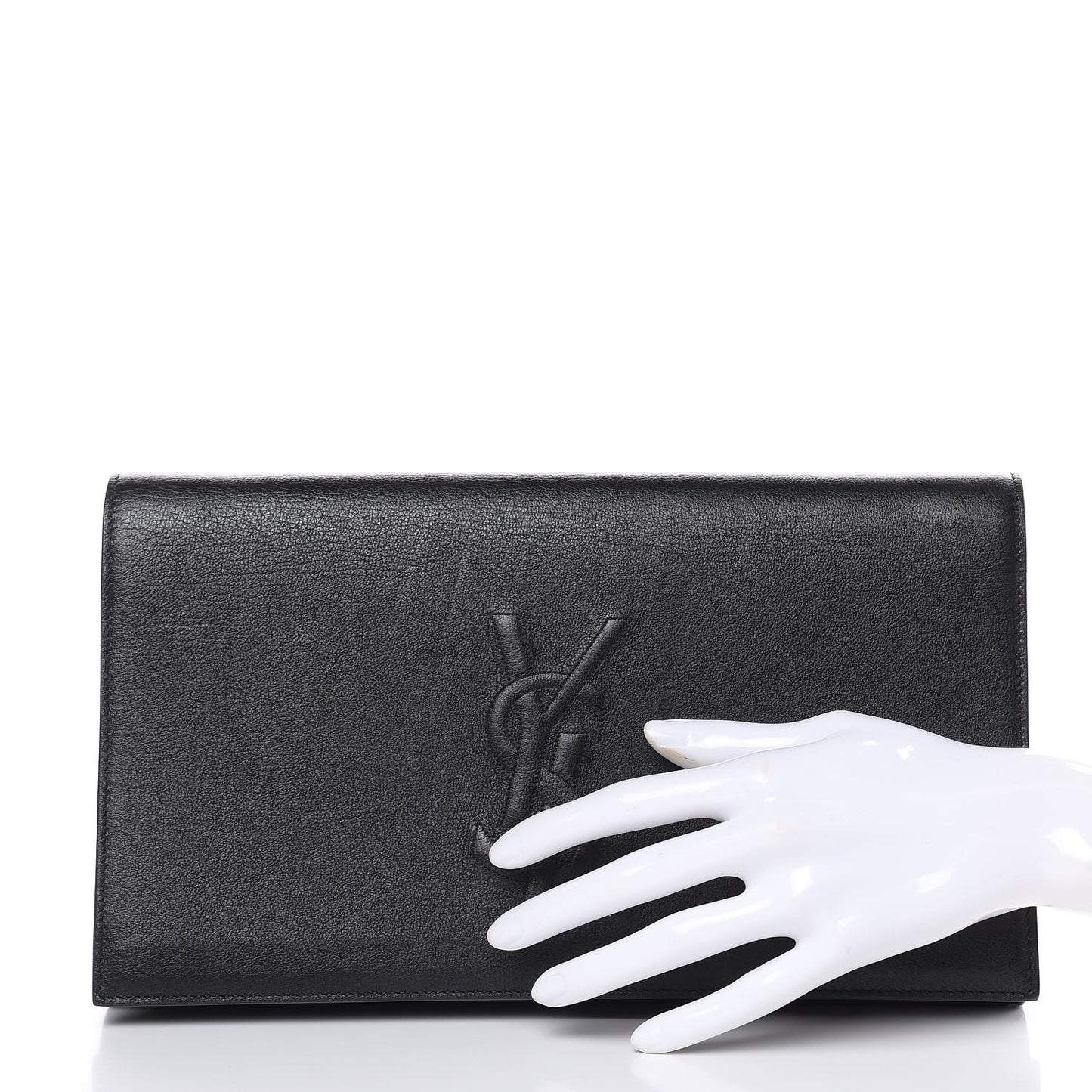 Calfskin Monogram Large Belle De Jour Clutch Black