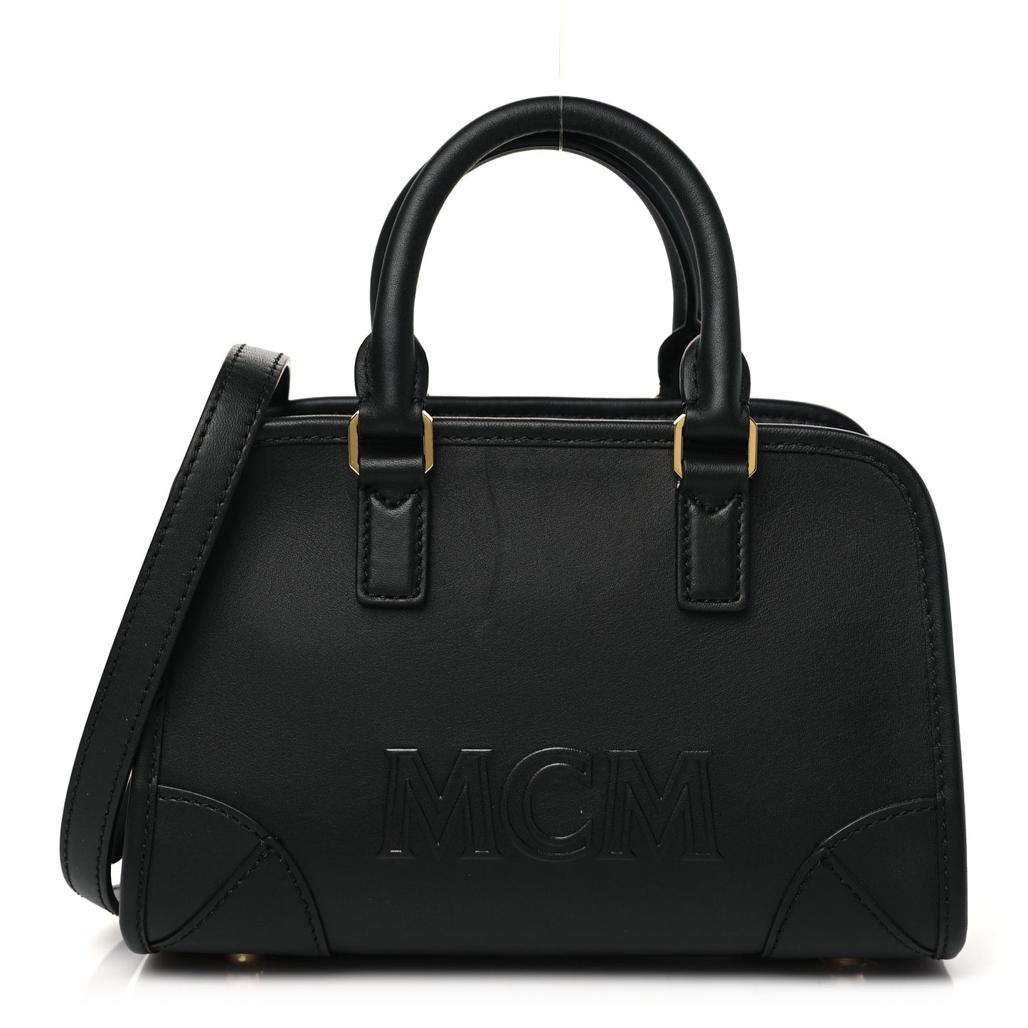Calfskin Mini Aren Boston Bag Black