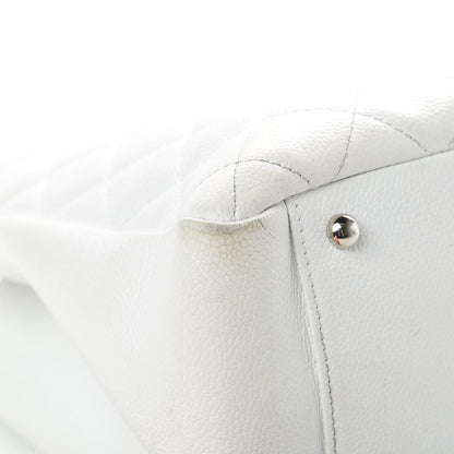Chanel Caviar Quilted XL Grand Shopping Tote GST White 9 of 15