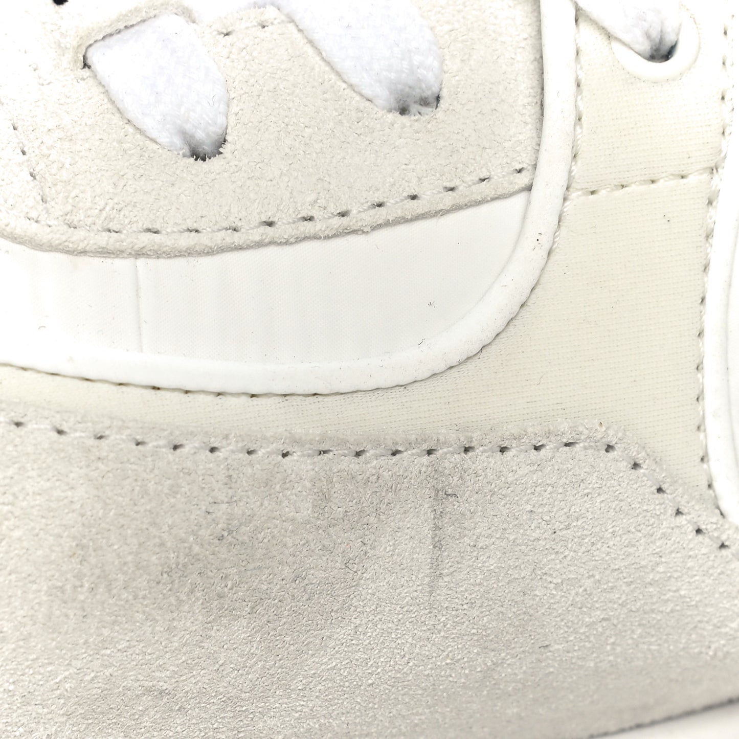 Suede Calfskin Fabric CC Sneakers 39.5 White