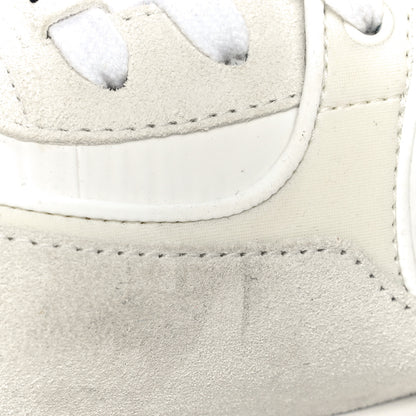 Chanel Suede Calfskin Fabric CC Sneakers 39.5 White 22 of 32
