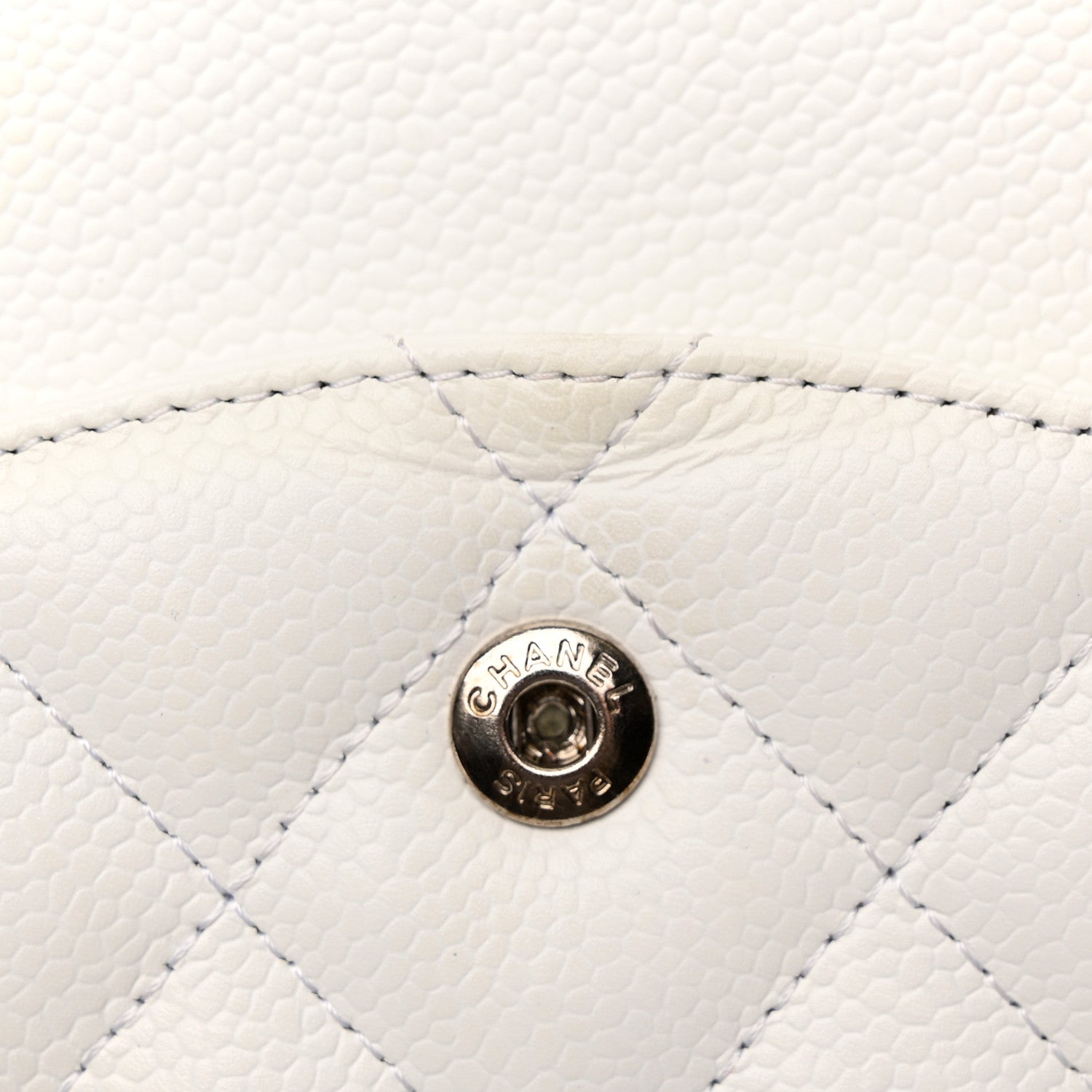 Chanel Caviar Quilted Jumbo Double Flap White 13 of 15
