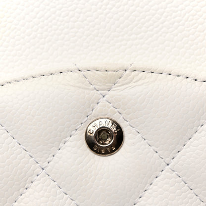 Chanel Caviar Quilted Jumbo Double Flap White 13 of 15