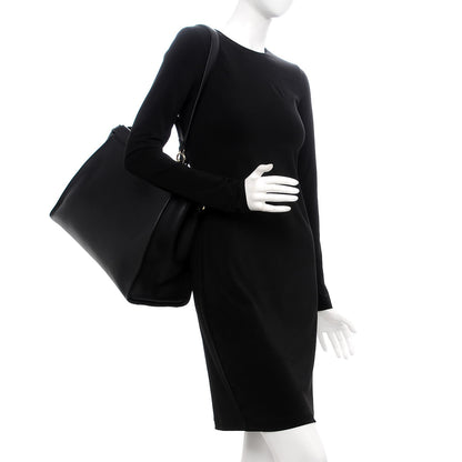 Fendi Vitello Seta Shiny Nappa Large Peekaboo Iconic Satchel Black 2 of 12