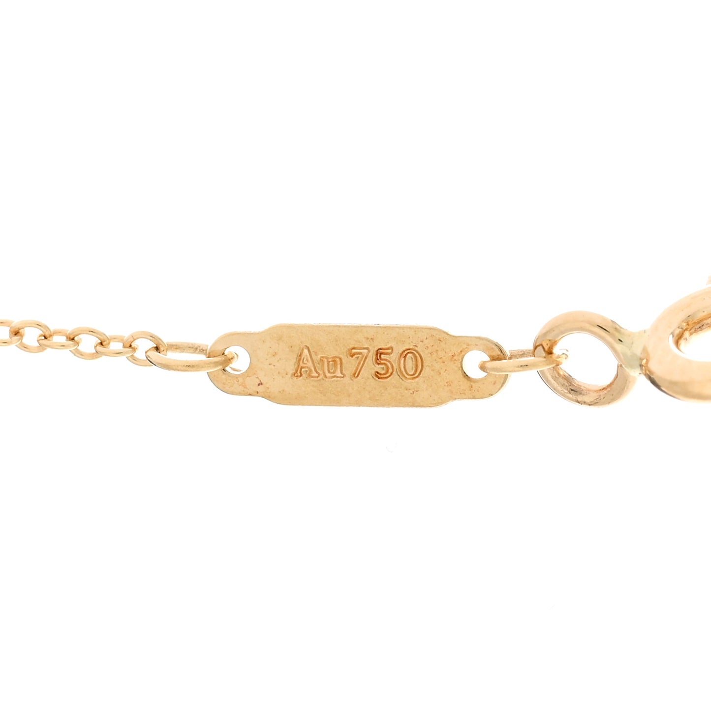 18K Yellow Gold Small T Smile Pendant Necklace