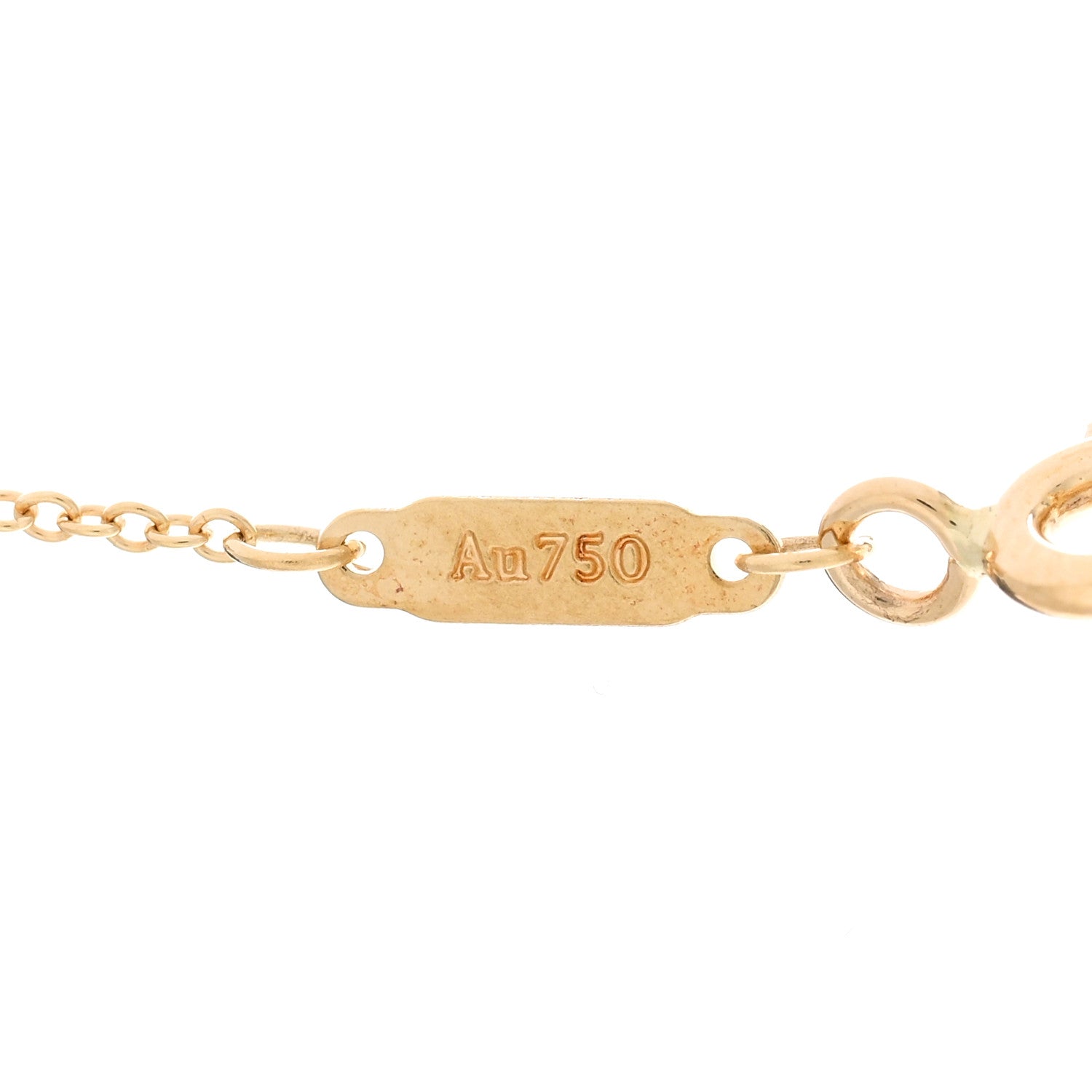 Tiffany 18K Yellow Gold Small T Smile Pendant Necklace 4 of 4