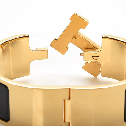 Hermes Enamel Wide Clic Clac H Bracelet PM Black 5 of 6