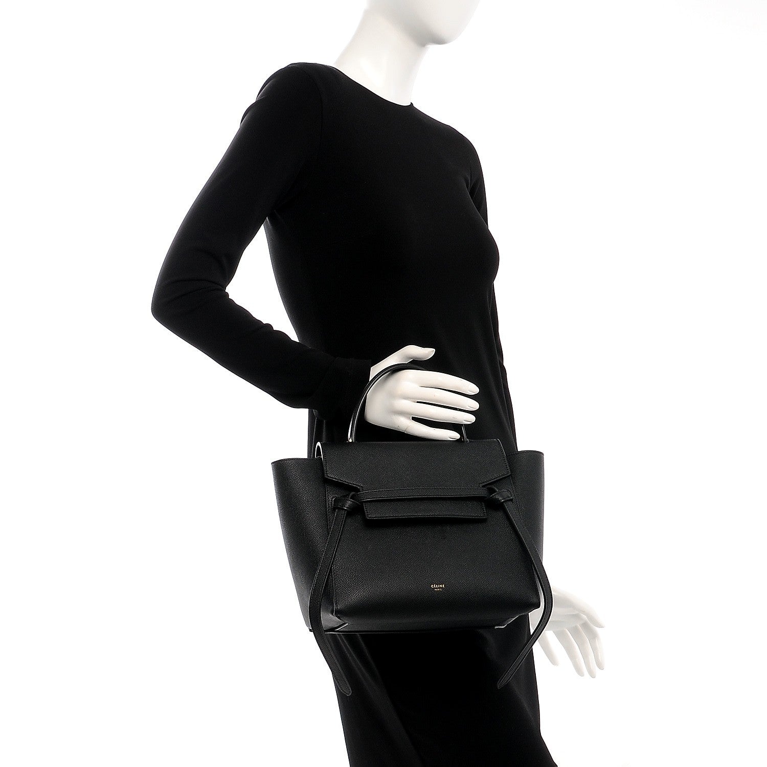 Celine Grained Calfskin Micro Belt Bag Black 3 of 7