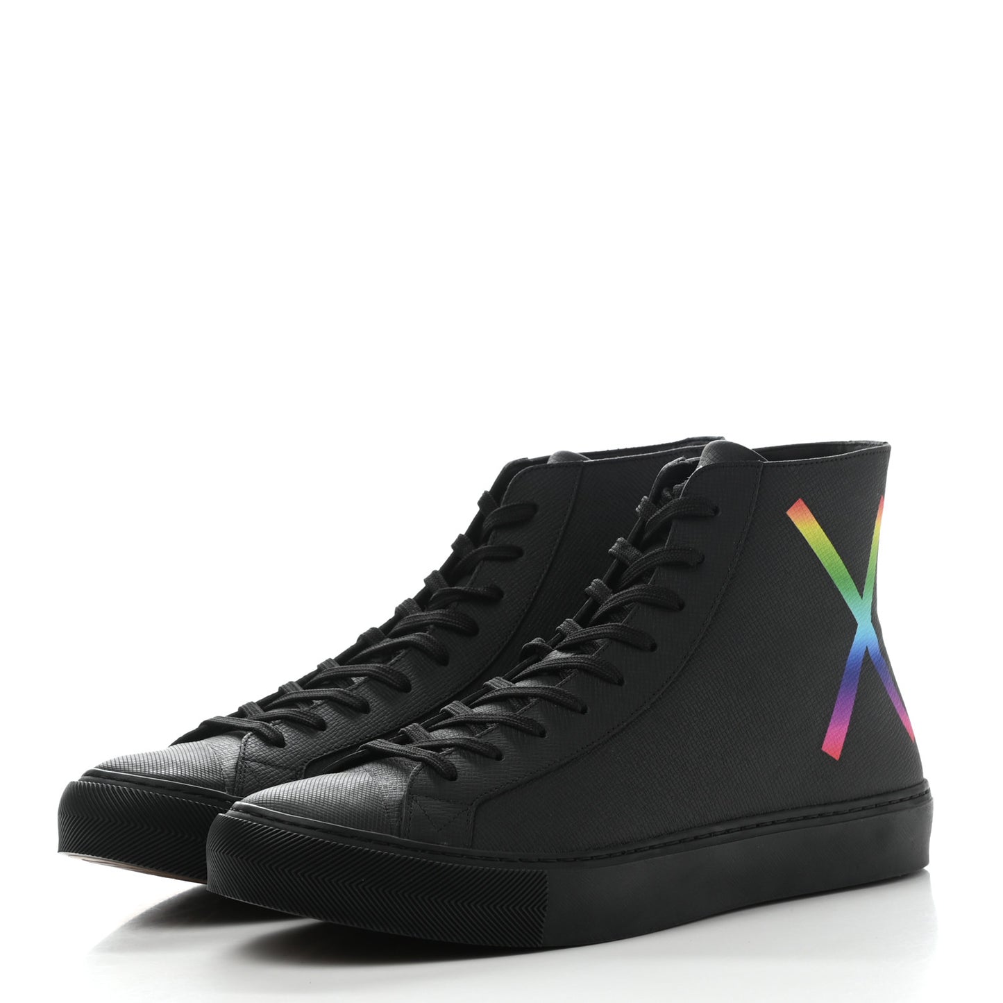 Calfskin LV Tattoo Sneaker Boots 8.5 Black