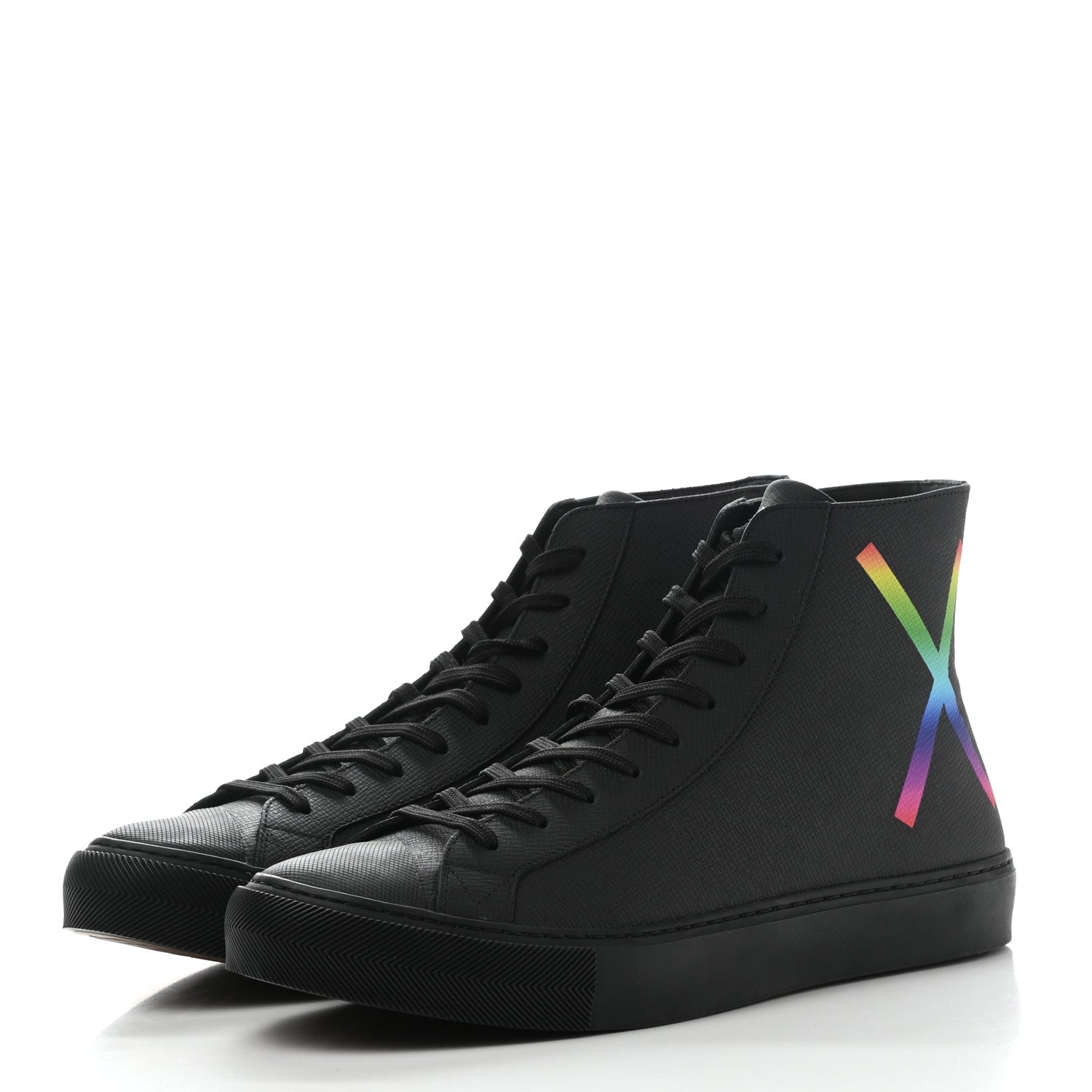 Louis Vuitton Calfskin LV Tattoo Sneaker Boots 8.5 Black 3 of 8
