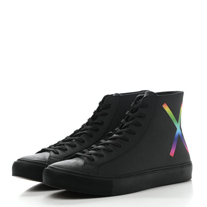 Louis Vuitton Calfskin LV Tattoo Sneaker Boots 8.5 Black 3 of 8