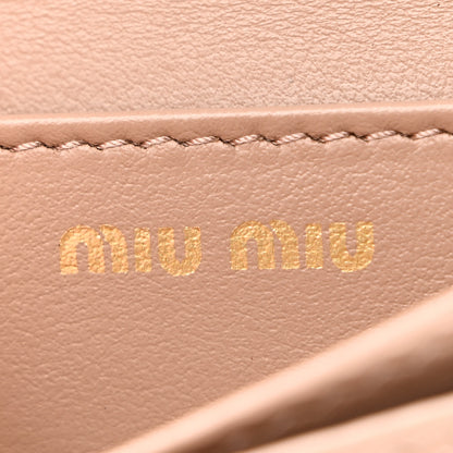Miu Miu Nappa Matelasse Flap Card Holder Key Ring Cammeo 6 of 7