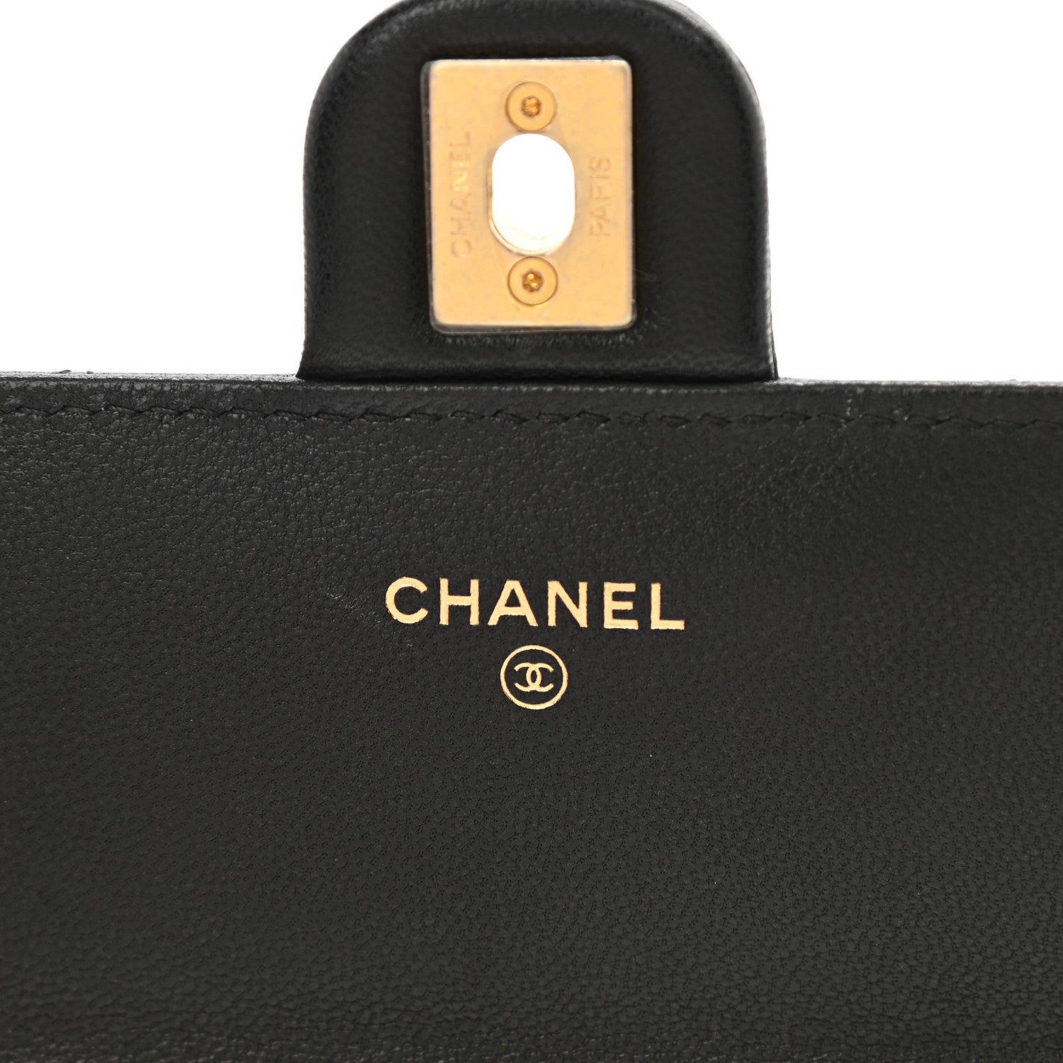 Chanel Goatskin Quilted Chic Pearls Clutch With Chain Black 6 of 10