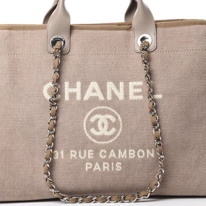 Chanel Canvas Medium Deauville Tote Ecru 9 of 13