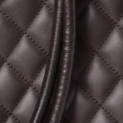 Chanel Calfskin Quilted Large Cambon Tote Brown 22 of 24